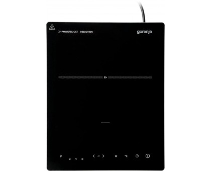 Плитка настольная Gorenje индукионная, комф. - 1 на 2кВт, управл. - сенсорное, таймер, черный Плитка настольная Gorenje индукионная, комф. - 1 на 2кВт, управл. - сенсорное, таймер, черный