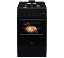 Плита Electrolux комбінована, 57л, 50x60см, конвекція, чорний