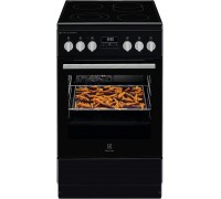 Плита Electrolux LKR564275K електрична склокерамічна, 58л, 50x60см, конвекція, пара, чорний
