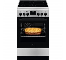 Плита Electrolux електрична склокерамічна, 57л, 50x60см, дисплей, конвекція, нерж