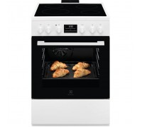Плита Electrolux LKR664177W електрична склокерамічна, 58л, 60x60см, конвекція, пара, білий