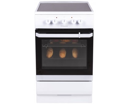 Плита Hansa электрическая стеклокерамическая, 67л, 50x60см, белый