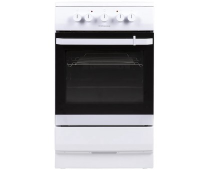 Плита Hansa электрическая стеклокерамическая, 67л, 50x60см, белый