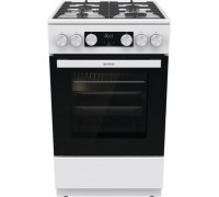 Плита Gorenje газова, 67л, 50x60см, дисплей, IconLed, чавун, білий