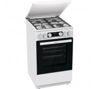 Плита Gorenje комбінована, 70л, 50x60см, IconLed, чавун, з кришкою, білий