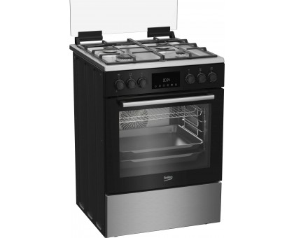 Плита Beko комби, 72л, 60x60см, дисплей, конвекция, чугун, черный Плита Beko комби, 72л, 60x60см, дисплей, конвекция, чугун, черный