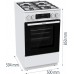Плита Gorenje комбінована, 70л, 50x60см, дисплей, IconLed, чавун, білий