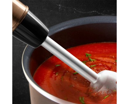 Блендер Tefal погружной Quickchef 1000Вт, 3в1, чаша-800мл, чопер-500мл, турборежим, бронзово-черный Блендер Tefal погружной Quickchef 1000Вт, 3в1, чаша-800мл, чопер-500мл, турборежим, бронзово-черный