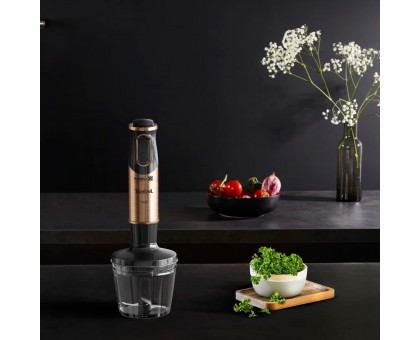 Блендер Tefal погружной Quickchef 1000Вт, 3в1, чаша-800мл, чопер-500мл, турборежим, бронзово-черный Блендер Tefal погружной Quickchef 1000Вт, 3в1, чаша-800мл, чопер-500мл, турборежим, бронзово-черный