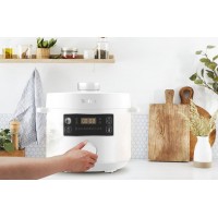 Мультиварка-скороварка Tefal Turbo Cuisine , 1000Вт, чаша-4.8л, механическое управл., пластик, белый