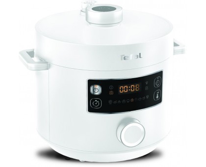 Мультиварка-скороварка Tefal Turbo Cuisine , 1000Вт, чаша-4.8л, механическое управл., пластик, белый Мультиварка-скороварка Tefal Turbo Cuisine , 1000Вт, чаша-4.8л, механическое управл., пластик, белый