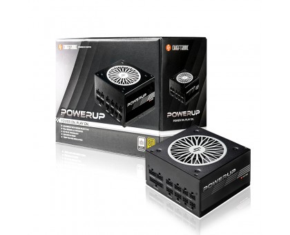 Блок питания CHIEFTEC PowerUP  (850W), >90%, 80+ Gold, 120мм, 1xMB 24pin(20+4), 2xCPU 8pin(4+4), 3xMolex, 9xSATA, 6xPCIe 8pin(6+2), Fully Modular