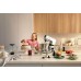 Кухонна машина Gorenje 1000Вт, чаша-метал, корпус-метал, насадок-7, сріблясто-чорний