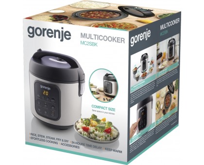 Мультиварка Gorenje, 476Вт, міні, чаша-2л, электронное управл., 5 програм, металл/пластик, черный Мультиварка Gorenje, 476Вт, міні, чаша-2л, электронное управл., 5 програм, металл/пластик, черный
