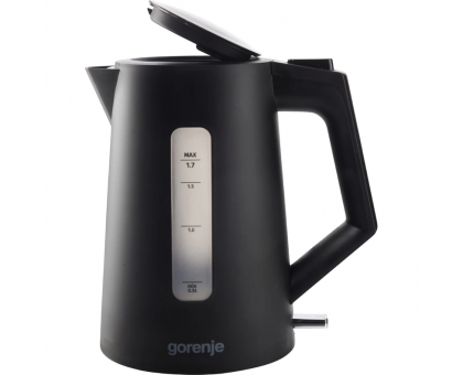 Электрочайник Gorenje 1.7л, Strix контроль, черный матовый Электрочайник Gorenje 1.7л, Strix контроль, черный матовый