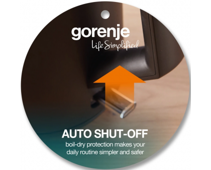 Электрочайник Gorenje 1.7л, Strix контроль, черный матовый Электрочайник Gorenje 1.7л, Strix контроль, черный матовый