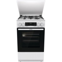 Плита Gorenje комбінована, 70л, 50x60см, дисплей, емальовані реш, програматор IconLed, кришка-метал, білий