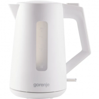 Электрочайник Gorenje 1.7л, Strix контроль, белый матовый