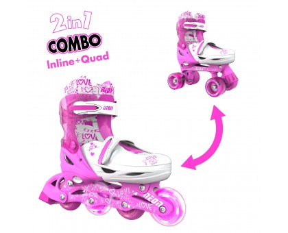 Роликовые коньки Neon NT09P4 Combo Skates Розовый (Размер 30-33) Роликовые коньки Neon NT09P4 Combo Skates Розовый (Размер 30-33)