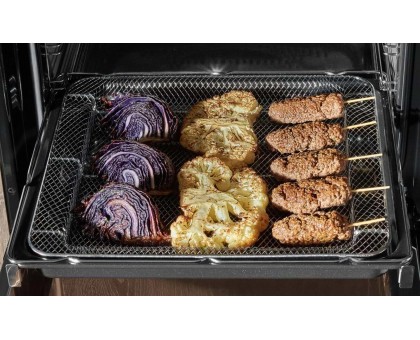 Плита Hansa FCMW58329 комби, 65л, 50x60см, дисплей, конвекция, чугун, белый