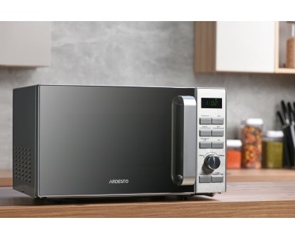Мікрохвильова піч ARDESTO GO-E735S, 20л, електр.керув., 700Вт, дисплей, відкр.ручкою, сріблястий Мікрохвильова піч ARDESTO GO-E735S, 20л, електр.керув., 700Вт, дисплей, відкр.ручкою, сріблястий