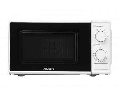 Мікрохвильова піч ARDESTO GO-S724W, 20л, мех.керув., 700Вт, відкр.кнопкою, білий Мікрохвильова піч ARDESTO GO-S724W, 20л, мех.керув., 700Вт, відкр.кнопкою, білий