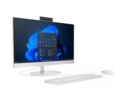 Комп'ютер персональний моноблок HP 245-G10 23.8" FHD IPS AG, AMD R5-7520U, 16GB, F512GB, UMA, WiFi, кл+м, 3р, Win11P, білий