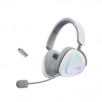Гарнитура игровая ASUS ROG Delta II, 3.5мм/BT/WL, RGB, 2м, moonlight white