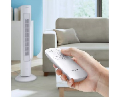 Вентилятор Philips CX5535/00 колонний, 110см, 40Вт, пульт ДК, дисплей, білий Вентилятор Philips CX5535/00 колонний, 110см, 40Вт, пульт ДК, дисплей, білий