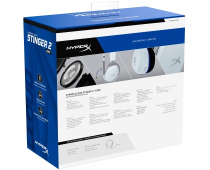 Гарнітура HyperX Cloud Stinger 2 Core PS5/PS4, mini-jack, біло-синій Гарнітура HyperX Cloud Stinger 2 Core PS5/PS4, mini-jack, біло-синій