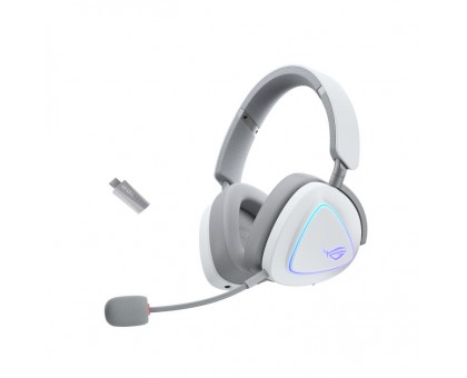 Гарнітура ігрова ASUS ROG Delta II, 3.5мм/BT/WL, RGB, 2м, moonlight white Гарнітура ігрова ASUS ROG Delta II, 3.5мм/BT/WL, RGB, 2м, moonlight white