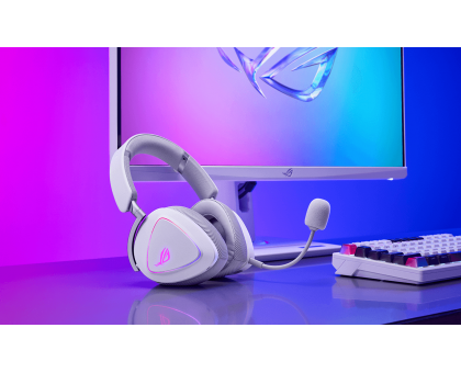 Гарнітура ігрова ASUS ROG Delta II, 3.5мм/BT/WL, RGB, 2м, moonlight white Гарнітура ігрова ASUS ROG Delta II, 3.5мм/BT/WL, RGB, 2м, moonlight white