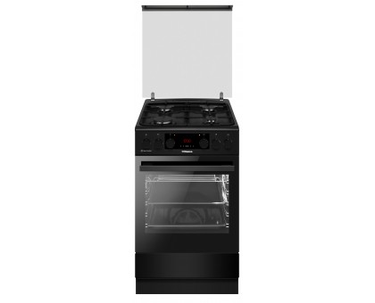 Плита Hansa FCMS593563 комби, 65л, 50x60см, дисплей, конвекция, чугун, черный