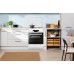 Плита Hansa FCMW69329 комби, 77л, 60x60см, дисплей, конвекция, чугун, белый