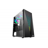 Корпус 2E GAMING Galaxy G2055 без БЖ 2xUSB3.0, 1xUSB2.0, 3x120мм ARGB, VGA 345мм, LCS ready, HUB, TG Side Panel, ATX, чорний