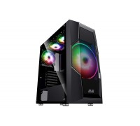 Корпус 2E GAMING Turbo G2057B без БЖ 2xUSB3.0, 1xUSB2.0, 1x200мм, ARGB, 3x120мм ARGB, VGA 345мм, LCS ready, HUB, TG Side Panel, ATX, чорний