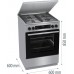 Плита Gorenje GKS6C71XF комби, 71л, 60x60см, дисплей,  чугун, с крышкой, программатор IconLed,нерж