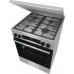 Плита Gorenje GKS6C71XF комби, 71л, 60x60см, дисплей,  чугун, с крышкой, программатор IconLed,нерж