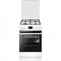 Плита комбинированная Hansa FCMW59209, 50х60см, 62л, чугун, газ контр., дисплей, белый