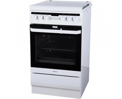Плита комбинированная Hansa FCMW58221, 50х60см, 62л, чугун, газ контр., дисплей, белый