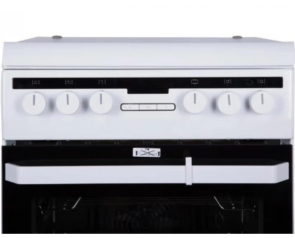 Плита комбинированная Hansa FCMW58221, 50х60см, 62л, чугун, газ контр., дисплей, белый