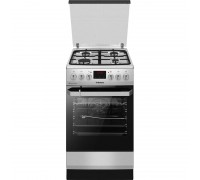 Плита комбінована Hansa FCMX59229, 50х60см, 65л, чавун, газ контр., дисплей, нержавіюча сталь