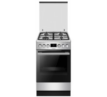 Плита комбинированная Hansa FCMX583291, 50х60см, 65л, чугун, газ контр., дисплей, серый
