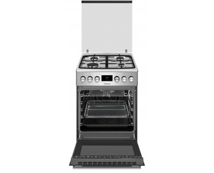 Плита комбинированная Hansa FCMX583291, 50х60см, 65л, чугун, газ контр., дисплей, серый