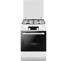 Плита комбинированная Hansa FCMW693563, 60х60см, 77л, чугун, газ контр., дисплей, белый