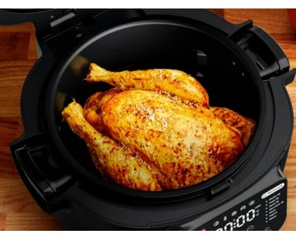 Мультиварка-мультипіч Tefal MY741CF1 Multicook Actifry, 1334Вт, чаша-6л, сенсорне керув., 14 програм, метал/пластик, чорний