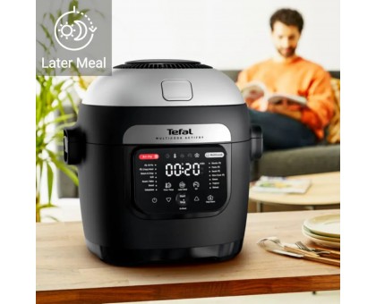 Мультиварка-мультипіч Tefal MY741CF1 Multicook Actifry, 1334Вт, чаша-6л, сенсорне керув., 14 програм, метал/пластик, чорний