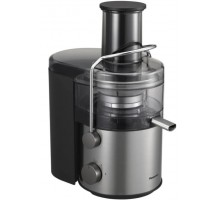Соковитискач Panasonic MJ-CB600STQ відцентрований 1000Вт, чаша-1.5л, жмих-2л, жолоб на ціле яблуко, пластик/метал, чорний