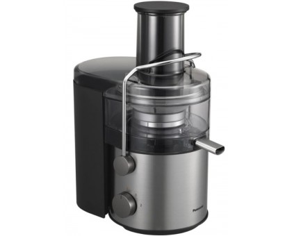 Соковитискач Panasonic MJ-CB600STQ відцентрований 1000Вт, чаша-1.5л, жмих-2л, жолоб на ціле яблуко, пластик/метал, чорний Соковитискач Panasonic MJ-CB600STQ відцентрований 1000Вт, чаша-1.5л, жмих-2л, жолоб на ціле яблуко, пластик/метал, чорний