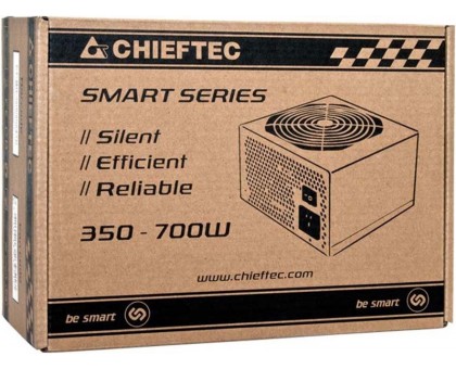 Блок живлення CHIEFTEC Smart (500W), >85%, 120мм, 1xMB 24pin(20+4), 1xCPU 8pin(4+4), 2xMolex, 3xSATA, 1xPCIe 8pin(6+2) Блок живлення CHIEFTEC Smart (500W), >85%, 120мм, 1xMB 24pin(20+4), 1xCPU 8pin(4+4), 2xMolex, 3xSATA, 1xPCIe 8pin(6+2)